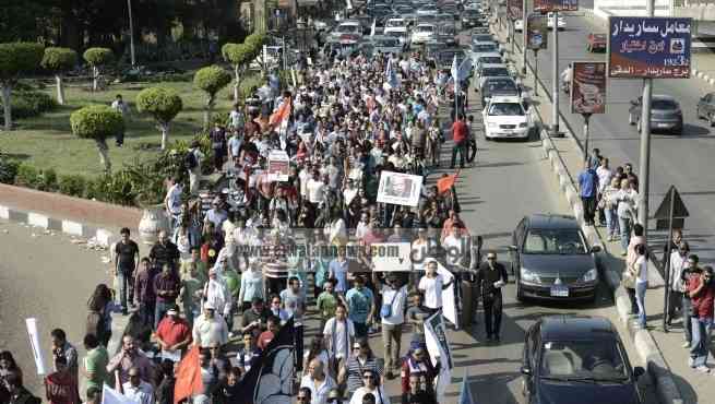  حزب الوفد ينضم إلى مسيرة مسجد مصطفى محمود فى شارع التحرير بالدقي 