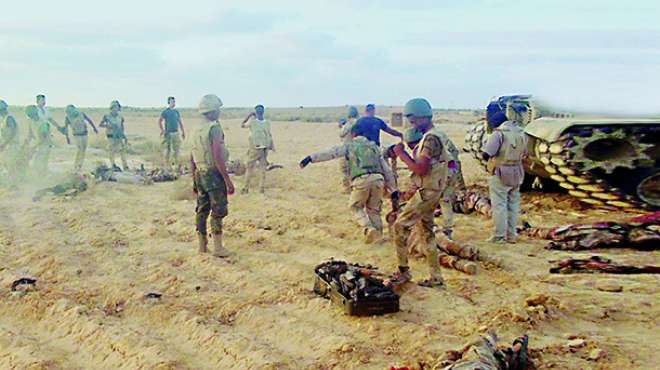 الجيش يصفي 9 إرهابيين ويصيب 3 في حملة برية جنوب رفح