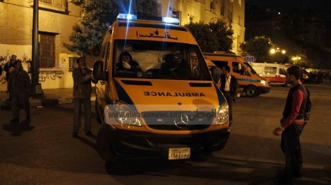 نقل جثمان أمين الشرطة الشهيد لمستشفى دمنهور للعرض على الطب الشرعي