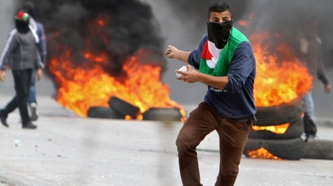 مواجهات بين فلسطينيين وقوات الاحتلال الإسرائيلية في 