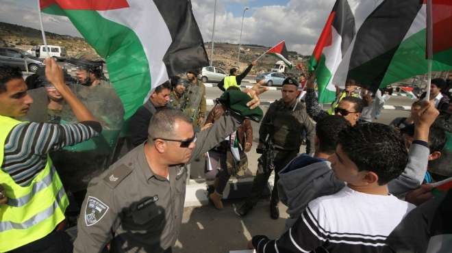  بالصور| مظاهرات في الضفة الغربية قبل يوم من ذكرى إعلان الاستقلال الفلسطيني 