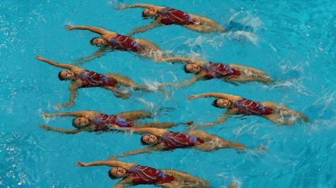 بالصور| منتخب الصين للسباحة الإيقاعية يقتنص ميدالية بطولة آسيا للسباحة