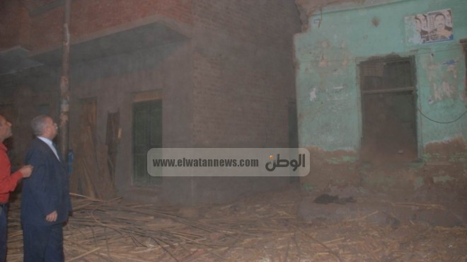 مصرع شخص وإصابة 4 آخرين في انهيار عقار بقرية البورة بأسيوط