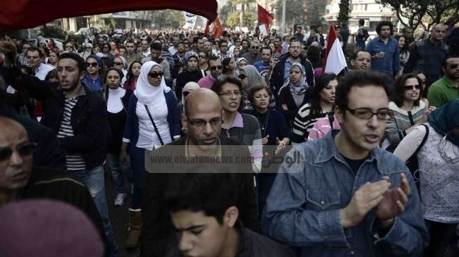  انطلاق مسيرة مصطفى محمود إلى التحرير للمشاركة في جمعة 