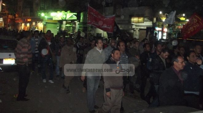 تظاهرة لنشطاء الفيوم في ذكرى تنحي مبارك: 