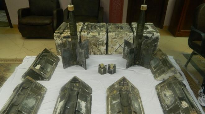 بالصور|  ضبط 6 صواريخ مضادة للدبابات تعمل بالتوجيه عن بعد في سيناء