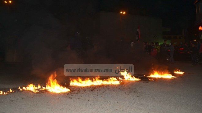  كر وفر بين المتظاهرين والأمن المركزي بشوارع كفر الشيخ