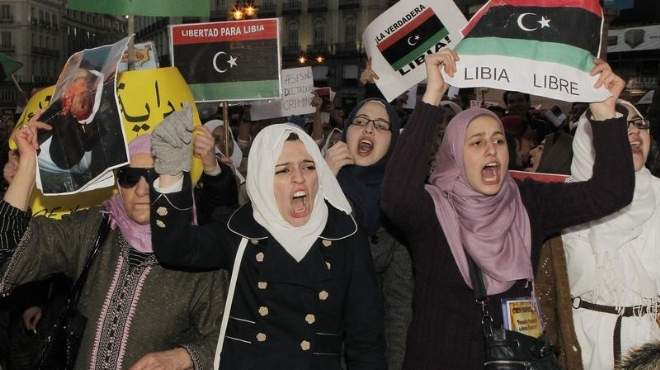 وقفة احتجاجية لنساء ليبيا لتأييد 