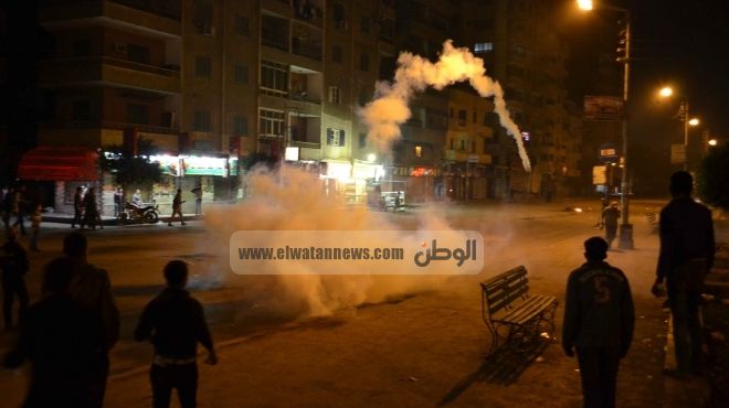  الأمن يفض مظاهرات أنصار المعزول بحلوان بعد اشتباكات عنيفة 