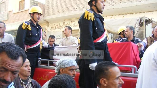  جنازة عسكرية حاشدة لشهيد الشرطة في اشتباكات سمنود 