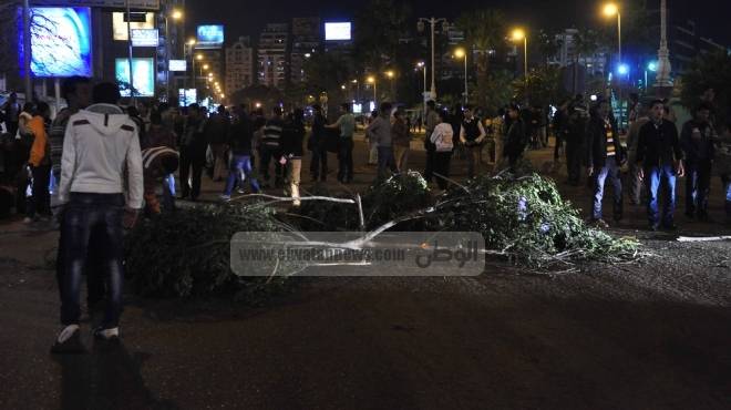 محيط مديرية أمن الإسكندرية يتحول إلي ساحة حرب