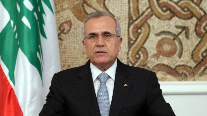  الرئيس اللبناني يستقبل محمد حسنين هيكل 