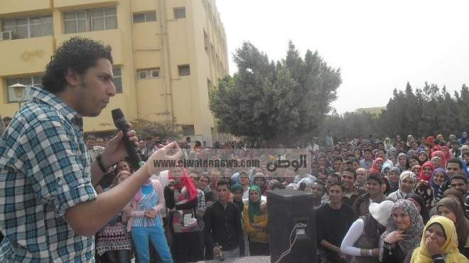  بالصور| حفل تنصيب اتحاد طلاب جامعة حلوان بحضور رامي عصام