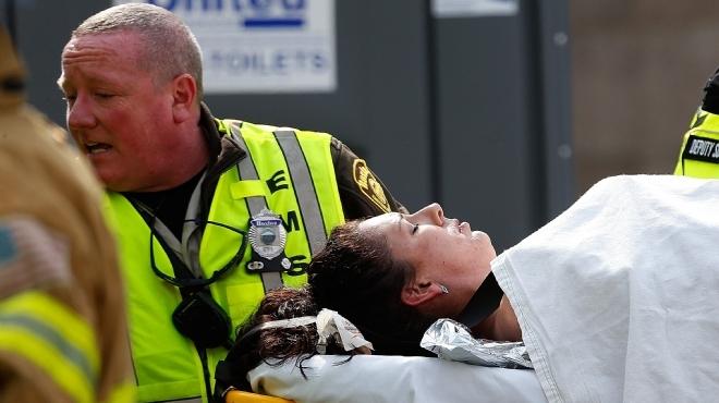 صحيفة بوسطن جلوب: إصابة اكثر من 100 شخص في انفجارات ماراثون بوسطن