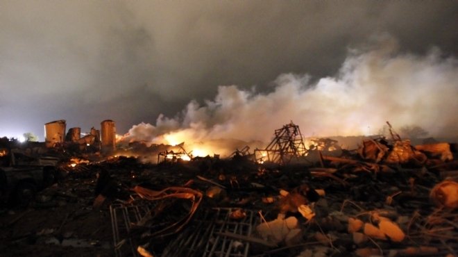  ارتفاع حصيلة المصابين في انفجار مصنع الأسمدة بولاية تكساس إلى 200 شخص 