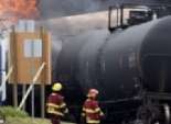 اشتعال النار في قطار يحمل وقودا في غرب كندا دون وقوع إصابات