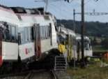 بالصور| 35 جريحا في حادث اصطدام قطارين في سويسرا