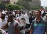 العشرات من أنصار المعزول يتظاهرون أمام السراج مول بمدينة نصر