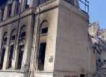 انهيار جدار مبنى محكمة بني سويف الابتدائية بميدان المديرية
