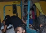 بالصور| إصابة 14 شخصًا في حادث تصادم قطار بأتوبيس في طنطا