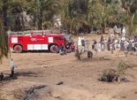 بالفيديو | وفاة شخص وإصابة 3 آخرين في سقوط طائرة حربية شمال الأقصر