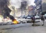 الإخوان يقطعون شارع أحمد عصمت بالإطارات المحترقة في عين شمس
