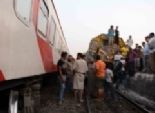 نجاة 750 راكب من الموت بعد خروج جرار قطار عن القضبان بسوهاج