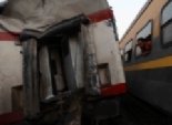 إصابة اثنين في تصادم قطارين بإمبابة بسبب خطأ في التحويلة 