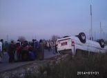  إصابة 8 ممرضات بكدمات إثر انقلاب سيارة الأجرة بالطريق الزارعي بالبحيرة 