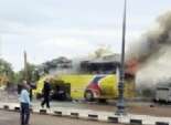 إنقاذ 50 راكبا بينهم سائح أمريكي من حريق أتوبيس في بني سويف