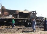  مجهولون يشعلون النيران على قضبان السكة الحديد بكفرالدوار وتعطل حركة القطارات 