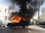 مجهولون يضرمون النيران في سيارتي شرطة بالإسكندرية