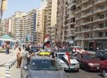  سيارات بأعلام مصر تتصدر مسيرة 