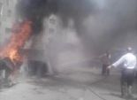  حريق يلتهم 14 سيارة في جراج 