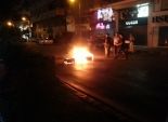  مجهولون يلقون زجاجات حارقة على إدارة مرور بورسعيد واحتراق سيارة ودراجتين 