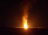 الشركة تغلق محابس خط الغاز في سيناء.. والحماية المدنية تصل لإخماد  النيران