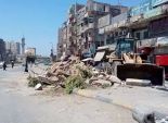 إزالة الجزيرة الخرسانية لتوسعة شارع أحمد عرابي بكفر الدوار