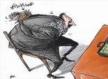 كاريكاتير سعودي يوضح التحكم الإسرائيلي في أموال إعادة اعمار غزة