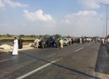 مصرع 6 وإصابة آخر في حادث انقلاب سيارة على الطريق الدولي بكفر الشيخ