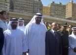 وزير الدولة الإماراتي ومحافظ الجيزة يتفقدان كوبري مزلقان أرض اللواء