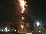 حريق هائل يلتهم شبكة محمول في الشيخ زايد