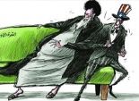 كاريكاتير سعودي يبرز الصراع بين أمريكا وإيران على الشرق الأوسط