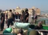 شرطة المسطحات المائية تشن حملة لإزالة تعديات بحر الحمرا بدمياط