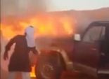 بالفيديو| سعوديون يبتكرون طريقة جديدة لإطفاء حرائق السيارات
