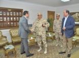 بالصور| محافظ أسيوط يستقبل قائد المنطقة الجنوبية العسكرية