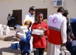 قافلة إغاثة من الهلال الأحمر المصري لمدينتي بنغازي ورشفانه في ليبيا
