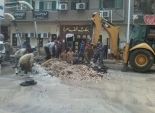 إصلاح خط مياه الشرب المكسور بسبب عمليات الحفر بالعجمي في الإسكندرية