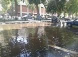 انفجار ماسورة المياه الرئيسية بجامعة أسيوط