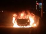 مجهولون يشعلون النيران في سيارة مدير مباحث بورسعيد أمام منزله بالشرقية