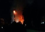 بالصور| حريق يلتهم أشجار مستشفى منفلوط بأسيوط